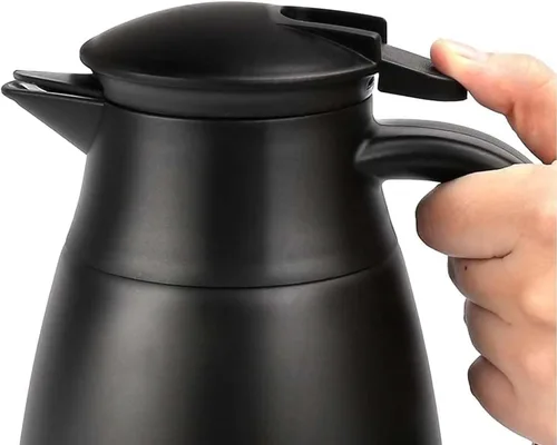 Vista 4 de Jarra térmica de café de 68 onzas, jarras de café de acero inoxidable para mantener el calor, dispensador de tetera aislado con Airpot para agua