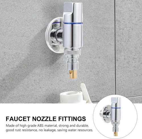 Vista 2 de 2 válvulas de cierre de acero inoxidable para lavadora, válvulas de parada de ángulo de 1/2 pulgada con chapado de espejo para uso doméstico, mini