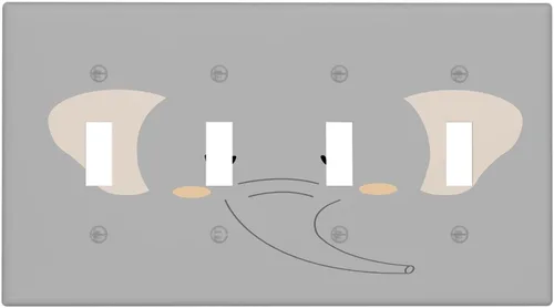 Vista 36 de Lindo Koala - Placa de interruptor de luz de 1 banda, placa de pared basculante individual, placa decorativa eléctrica GFCI para decoración