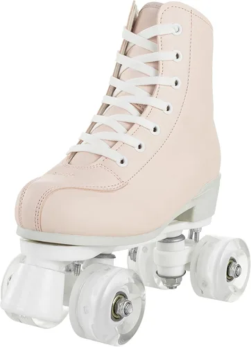 Vista 2 de Jessie Roller Skates for Women Men, High Top PU Leather Classic Double-Row, Indoor Outdoor, Beginner