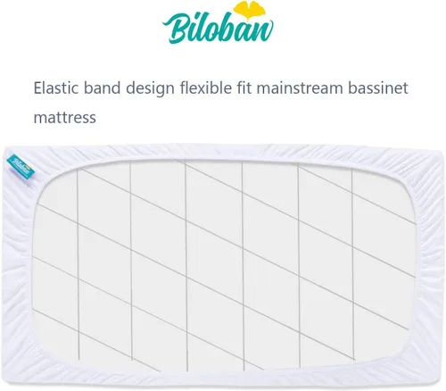 Vista 3 de Funda acolchada impermeable para colchón de moisés compatible con VaVaSoo, MMBABY, GoFirst, Milliard Moisés de noche, paquete de 2, superficie