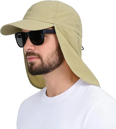 Vista 13 de EINSKEY Gorra de béisbol unisex con solapa para el cuello, impermeable, plegable, para golf, jardín, safari, senderismo, pesca, correr