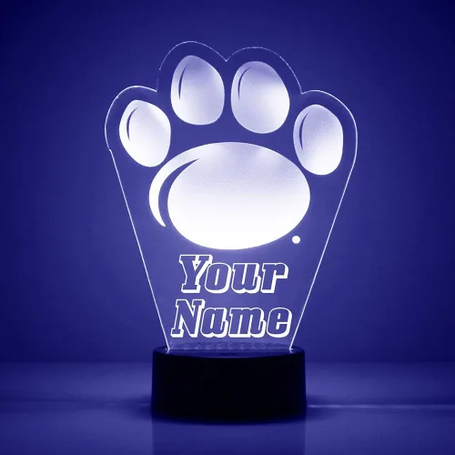 Vista 13 de Espejo Magic Gifts - Lámpara de luz nocturna personalizada con letrero LED de la Universidad Estatal de Boise (BSU) Buster Bronco Mascot con control