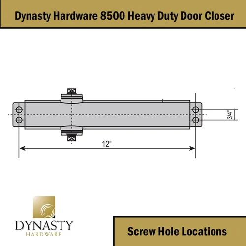 Vista 4 de Dynasty Hardware Cierrapuertas, Cierrapuertas Hidráulico Comercial de Servicio Pesado Grado 1, Cierre Automático, Tamaño de Resorte Ajustable 1-6