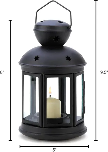 Vista 4 de Accent Plus 57070487 - Lámpara de vela negra del viejo mundo, sin