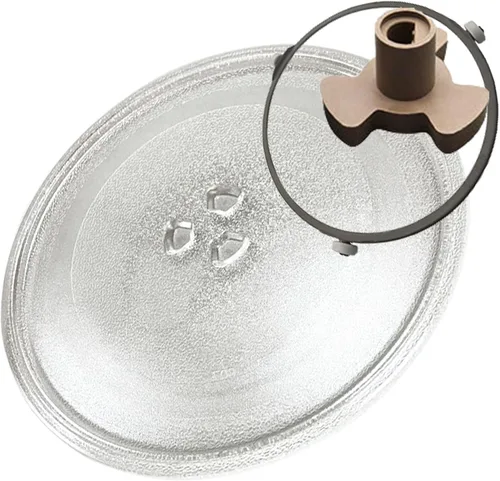 Microwave Plate Round Glass Tray Microwave Oven Cooking Plate , For 9.6" 10.6'' 12.4'' Microwave Oven Flat Turntable Plate Replacement Flat Base