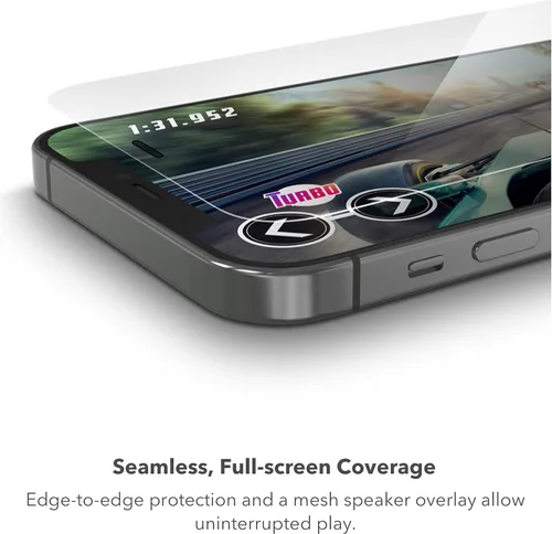 Vista 5 de ZAGG InvisibleShield - Glass Elite+: Gamers' Edition - Cobertura de pantalla completa con máxima sensibilidad táctil - para iPhone 12 Pro, iPhone