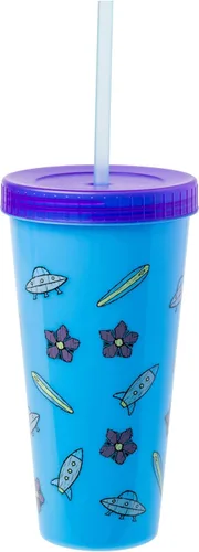 Vista 172 de Silver Buffalo Disney Nightmare Before Christmas Character Grid - Paquete de 4 vasos de plástico que cambian de color, 24 onzas