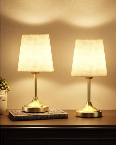 Vista 14 de Lámpara de mesa inalámbrica, 8000 mAh, luz ambiental, regulable, control táctil, 2700 K, pequeña, portátil, LED, inalámbrica, recargable, sin cable