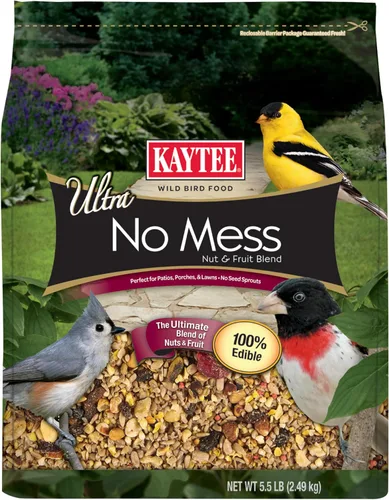 Kaytee Wild Bird Ultra - Mezcla de semillas de alimento de frutos secos y frutas sin desorden para arrendajos azules, pájaros carpinteros, juncos,