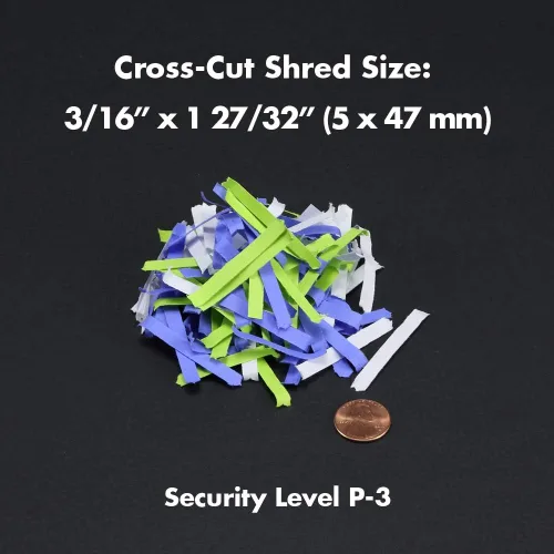 Vista 6 de Aurora AU875XA Trituradora de papel y tarjetas de crédito con papelera de 3.7 galones, corte cruzado de 8 hojas con cesta
