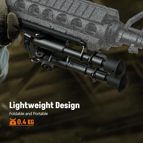 Vista 7 de MidTen Bípode para rifle de 6 a 9 pulgadas Bípode Picatinny para caza, patas ajustables plegables resistentes con adaptador Picatinny