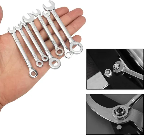 Vista 5 de Juego de llaves mini con extremo abierto, juego de llaves de combinación, juego de llaves pequeñas, métricas y SAE (MET & SAE)