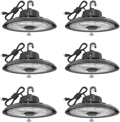 Vista 10 de HYPERLITE UFO LED Luz de Alta Bahía con Sensor de Movimiento 21000LM, 150W Luces LED Inteligentes de Alta Bahía con Control Remoto, Luz de Tienda