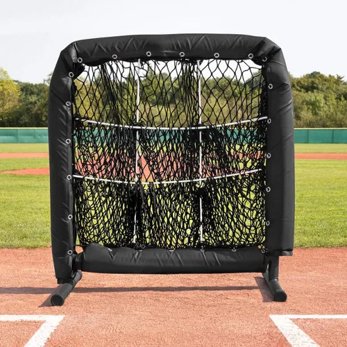 Vista 2 de FORTRESS Objetivo para lanzadores de béisbol y sóftbol Red de lanzamiento de 9 bolsillos - 3 ajustes ajustables