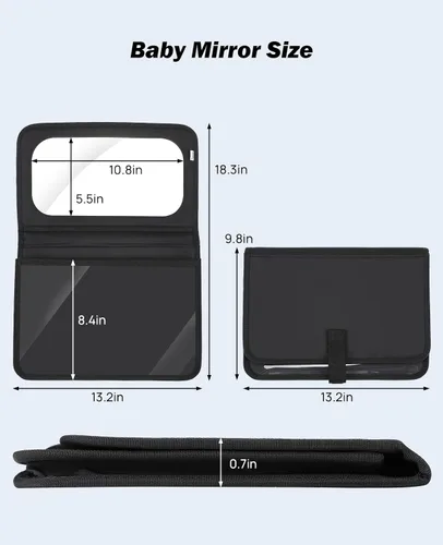 Vista 7 de JOYTUTUS Espejo de coche para bebé con soporte para tableta, espejo ajustable para asiento de automóvil para bebés orientado hacia atrás