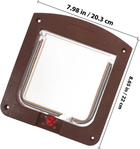 Vista 2 de Heavy Duty Locking Cat Door for Interior Doors Two-Way Pet Access Flap with Safety Lock Abs Construction for Cats and Small Dogs Easy Installation