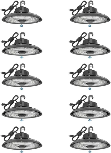 Vista 8 de HYPERLITE UFO LED Luz de Alta Bahía con Sensor de Movimiento 21000LM, 150W Luces LED Inteligentes de Alta Bahía con Control Remoto, Luz de Tienda