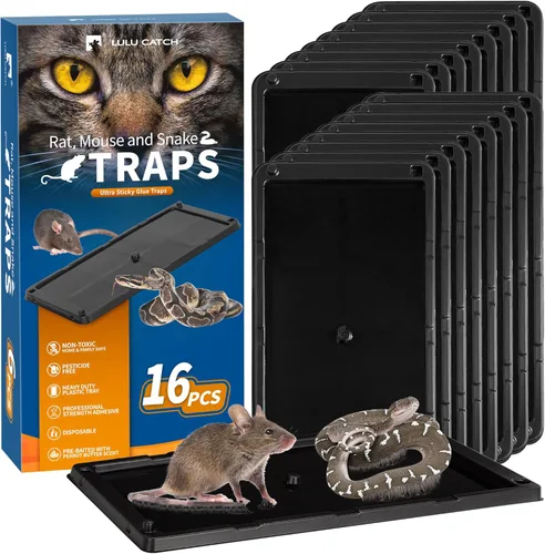 Vista 11 de LULUCATCH, trampas para ratones, 6 unidades de trampas grandes de pegamento para interiores para el hogar, tablas de pegamento a granel pre-cebadas