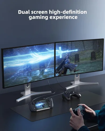 Vista 8 de Base de vapor M.2, estación de acoplamiento para Steam Deck OLED/ROG Ally/Legion Go S/ROG Xbox Ally, con HDMI y DisplayPort (4K @60Hz), Gigabit