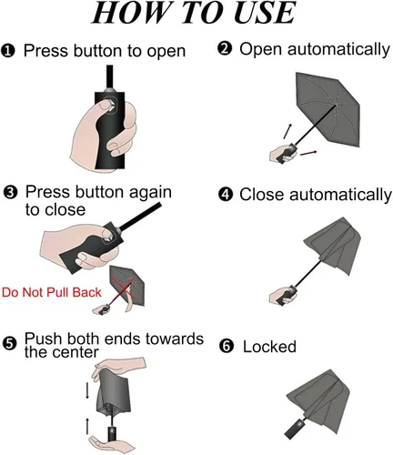 Vista 7 de Baegutly Auto Open Close Umbrella Pumpkin Maple Leaves Autumn Thanksgiving Day Halloween Orange Folding Umbrella Sun Rain Compact Umbrella for Women