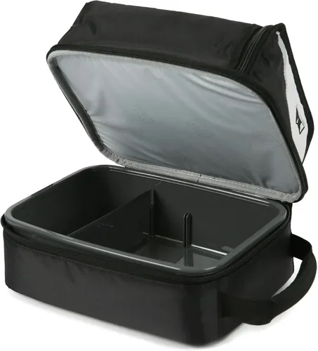 Vista 3 de Arctic Zone Lonchera expandible HardBody, color negro y blanco, enfriador vertical aislado con forro duro, divisor ajustable, fácil de limpiar