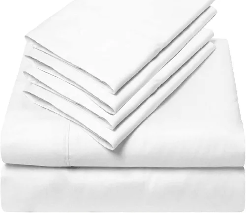 Vista 11 de Juego de sábanas de 6 piezas, 100% algodón egipcio Giza, sábana de cama, almohada de 1000 hilos, algodón de fibra larga de 1000 hilos, tejido