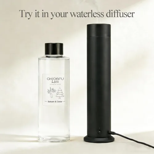 Vista 2 de Chloefu LAN Juego de recambio de aceite con varillas de junco con aroma a bálsamo y cedro 200ml/6.76 fl oz Aceites de fragancias naturales - Mejor