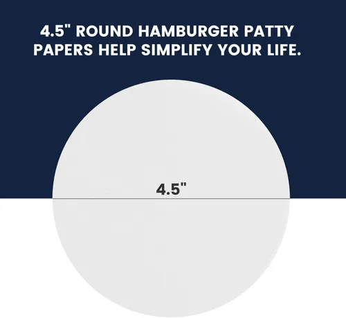 Vista 3 de Yenmoz 500 hojas de papel de hamburguesa de 4.5 pulgadas, papel de pergamino blanco, antiadherente, de grado alimenticio, para preparar y almacenar