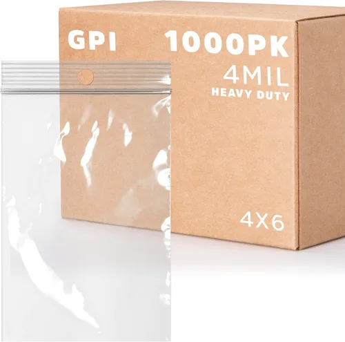 Vista 15 de GPI - Bolsas de plástico transparente con cremallera de 3" x 4", 100 unidades, bolsas de polietileno resistentes de servicio pesado de 4 mil
