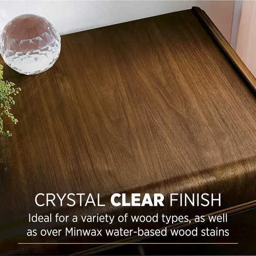 Vista 4 de Minwax 25555 - Acabado protector poliacrílico transparente a base de agua de 1/2 pinta