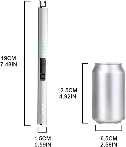 Vista 5 de ARECTECH - Encendedor eléctrico para velas con cable tipo C, regalo de cumpleaños para hombre, mujer, esposa, encendedores recargables de arco