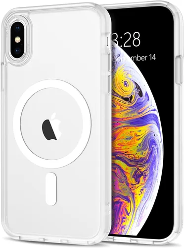Vista 185 de Anuck - Funda magnética para iPhone 11 compatible con MagSafe, carcasa trasera mate translúcida dura, borde de TPU, delgada, resistente a impactos