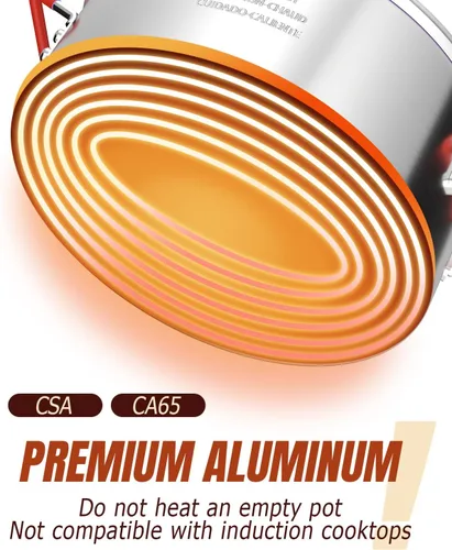 Vista 6 de Freidora de pescado de propano de 10 cuartos de galón con tapa y cestas Freidora de 55,000 BTU para exteriores Olla de aluminio con tapa