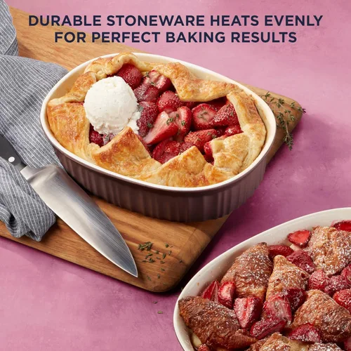 Vista 4 de Juego de ollas de cerámica CorningWare con tapas resistentes a las astillas y grietas, apto para microondas, lavavajillas, horno, congelador