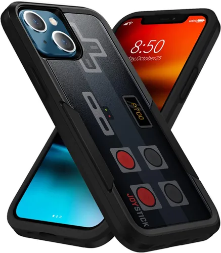 Vista 8 de CasesOnDeck Grip Case Compatible with Apple iPhone 14 (6.1") / iPhone 14 Case [Dual Tactical] Slim Heavy Duty Heavy Duty Case Black Matte (Astronaut)