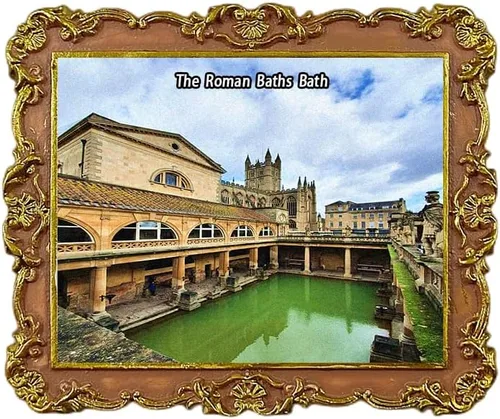 The Roman Baths Bath England UK Imán para refrigerador 3D Recuerdo de viaje Decoración de nevera Adhesivo Magnético Colección Artesanía