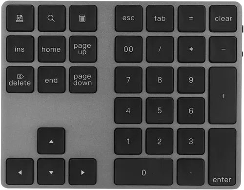 Vista 8 de Bloc numérico BT - Teclado numérico de 34 teclas, HUB TypeC USB 3.0, compatible con 2 interfaces USB 3.0 para computadora portátil, sistema
