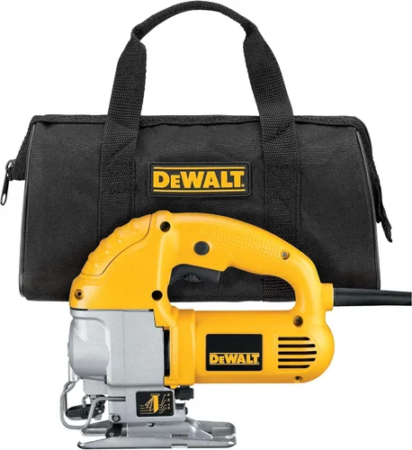 DEWALT Sierra de calar, mango superior, 5.5 amperios, con cable (DW317K), color amarillo