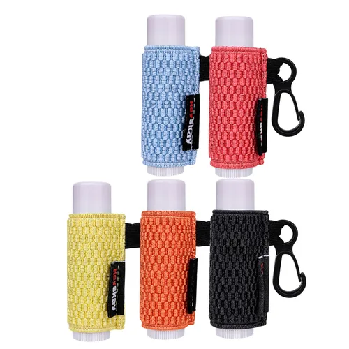 Vista 25 de HEYSKAY 3 piezas de fundas para bálsamo labial con llavero, soporte para chapstick, soporte para brillo de labios con llavero, fundas elásticas