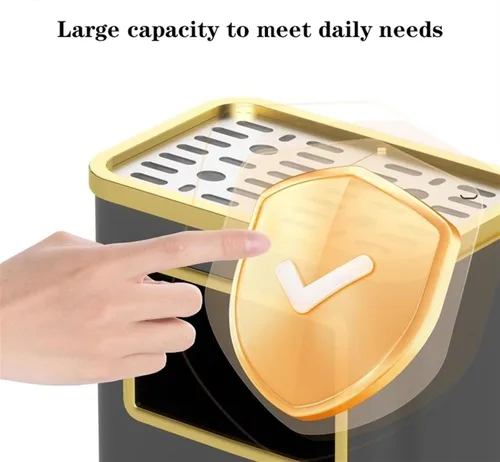 Vista 4 de Garbage bin Stainless Steel Trash Can with Lid, Commercial Metal Garbage Can with Removable Inner Bucket and Ashtray Top, for Office, Hotel, Indoor