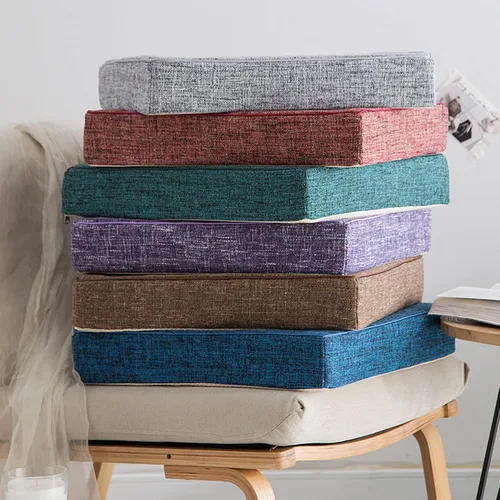 Vista 7 de Cojín cuadrado para silla, 2.0 in de grosor, cojines de asiento para silla de comedor, antideslizante, para taburete de cocina, jardín