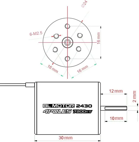 Vista 8 de GoolRC 2430 7200KV 4P Sensorless Brushless Motor with 25A Brushless ESC?Electric Speed Controller? for 1/16 1/18 RC Car Truck