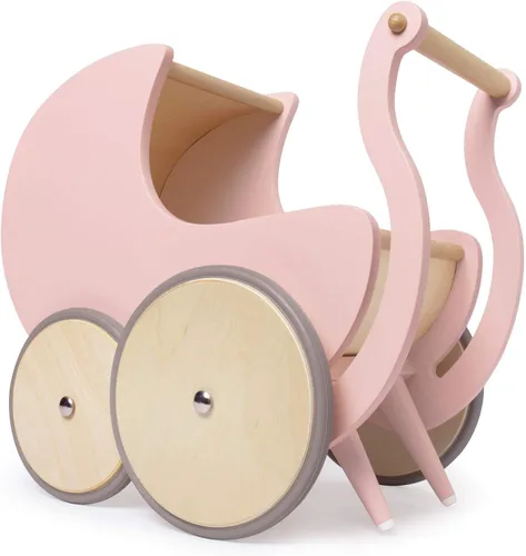 Kinderfeets Cochecito de juguete para bebés, niños y niños pequeños | Sostenible y ecológico | Diseño de andador y cochecito 2 en 1