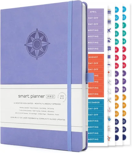 Vista 21 de Smart Planner Pro - Agenda grande de 11 x 8.5 pulgadas (A4) - Agenda diaria sin fecha - Probado y aprobado para lograr objetivos y aumentar