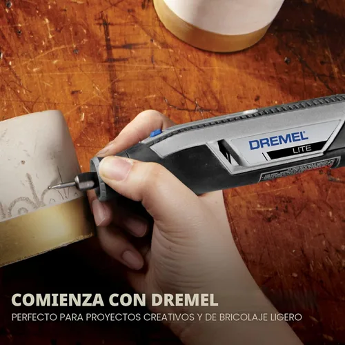 Vista 4 de Dremel Lite 7760 N/10 - Herramienta rotatoria inalámbrica de iones de litio de 4V, kit multipropósito de velocidad variable, carga USB, cambios