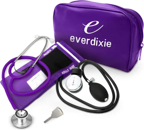 Vista 7 de Dixie Ems Kit de presión arterial y kit de estetoscopio de doble cabezal, Negro, 1