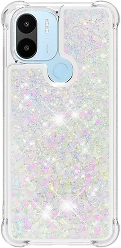 Vista 72 de Funda de silicona transparente con purpurina para Xiaomi Redmi A1 Bling Liquid Clear Star Heart Silicone Bumper a prueba de golpes, funda