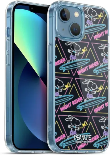 Vista 83 de Head Case Designs Funda de gel suave con licencia oficial de Peanuts Tropical Surf Snoopy Aloha Disco compatible con Apple iPhone 13 Mini