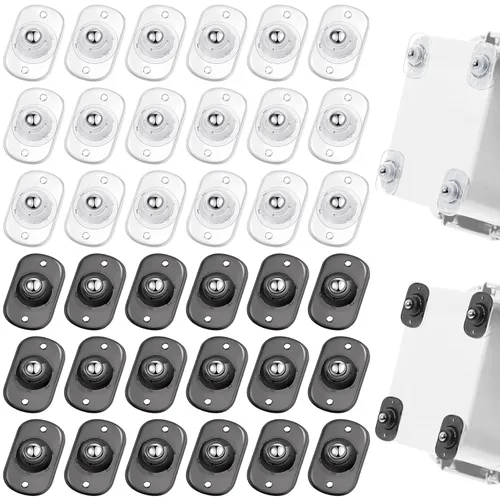 Vista 40 de Honoson 24 ruedas giratorias autoadhesivas para electrodomésticos, deslizadores de electrodomésticos para electrodomésticos, ruedas universales